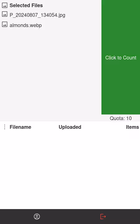 Count Exact interface for selecting photos